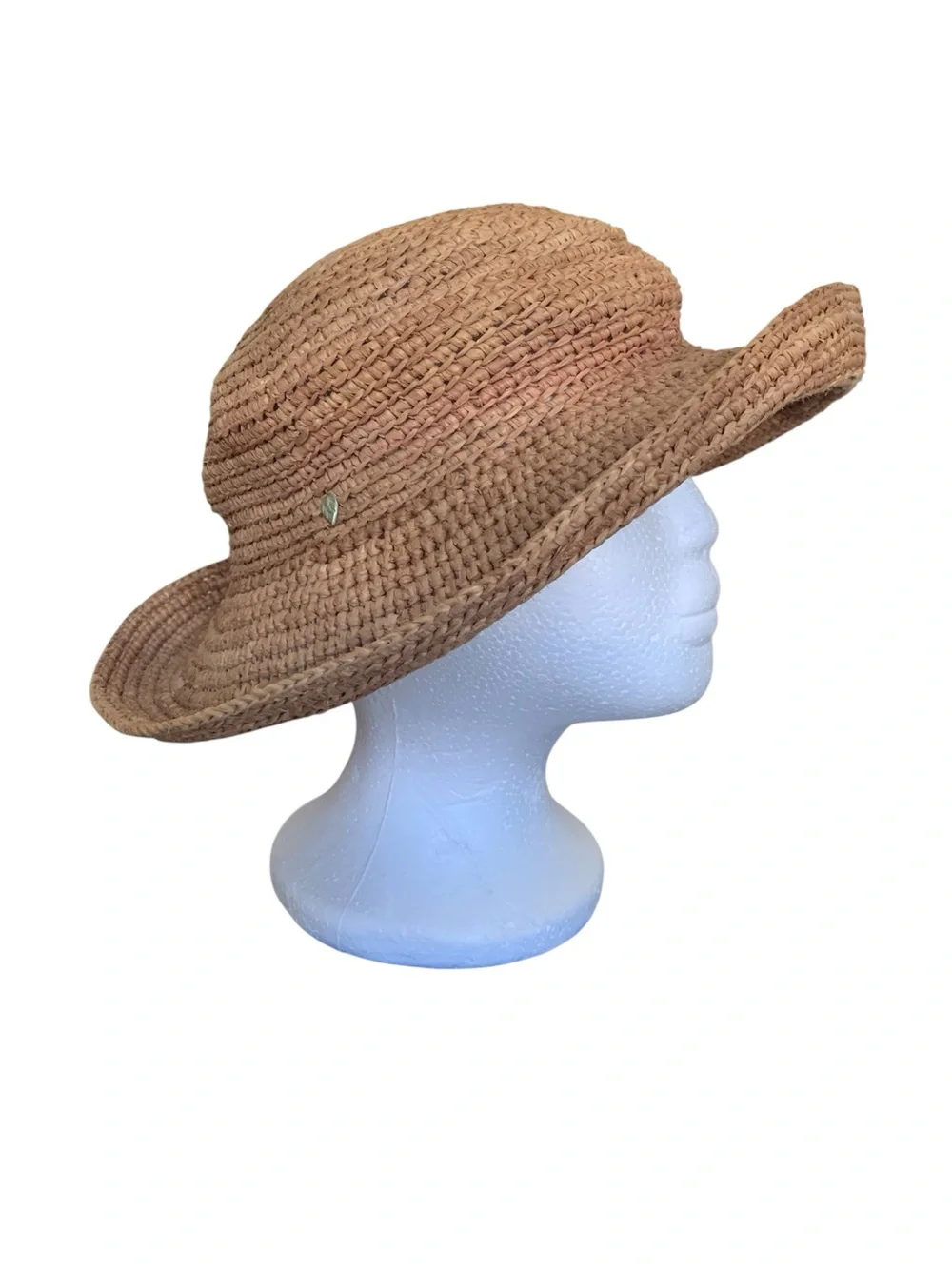 Helen Kaminski Raffia Western Cowboy Sun Hat Brown Size Small